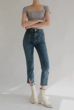 Insider Cropped Flared High Rise Jeans