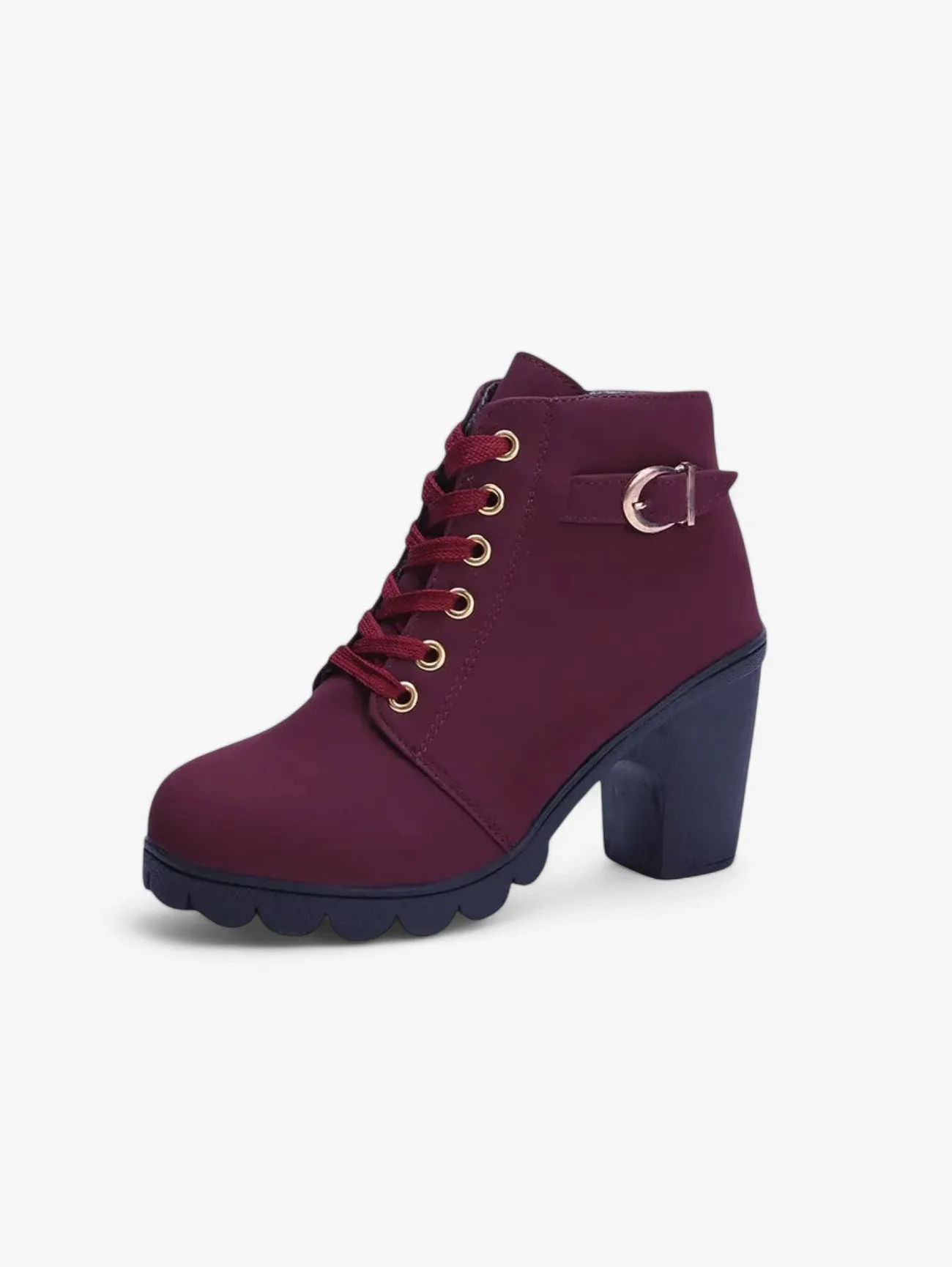 Jada | Women’s Lace-Up Ankle Boots Block Heel