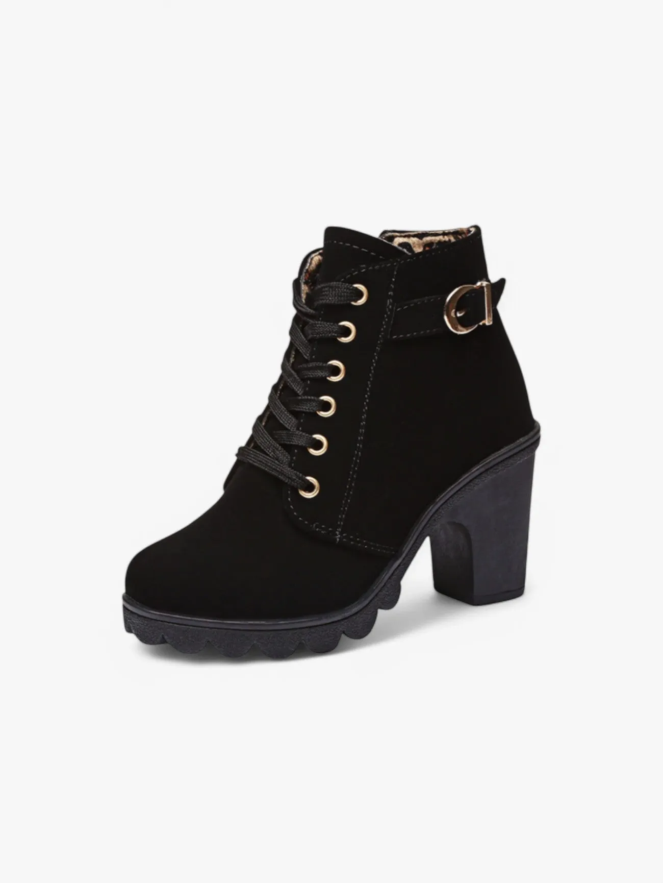 Jada | Women’s Lace-Up Ankle Boots Block Heel