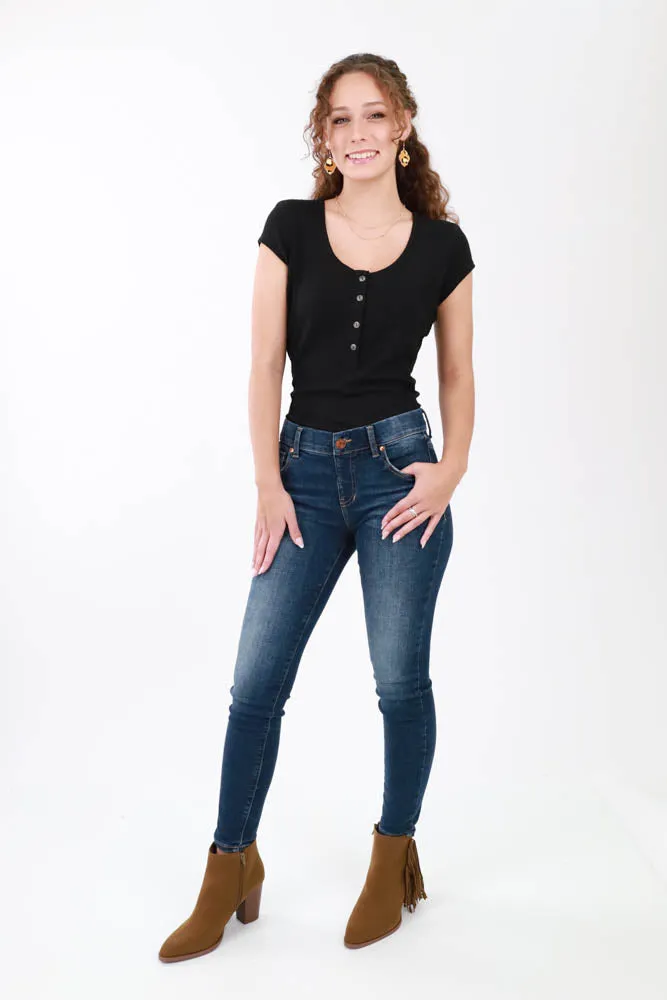 Jag Skinny Ankle Cropped Jeans - Blue