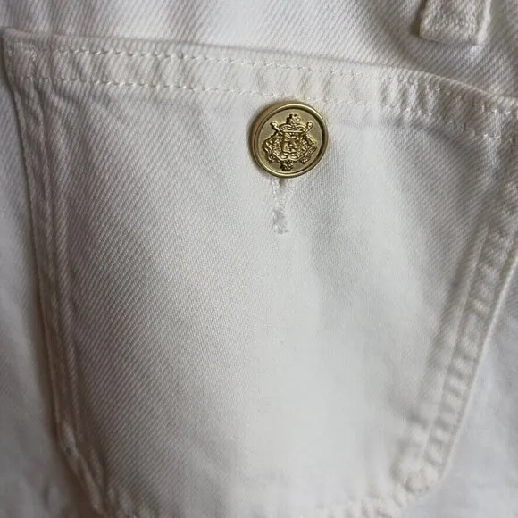 J.Crew $128 Sailor mid-rise relaxed demi-boot jean in white Size 32 BZ728