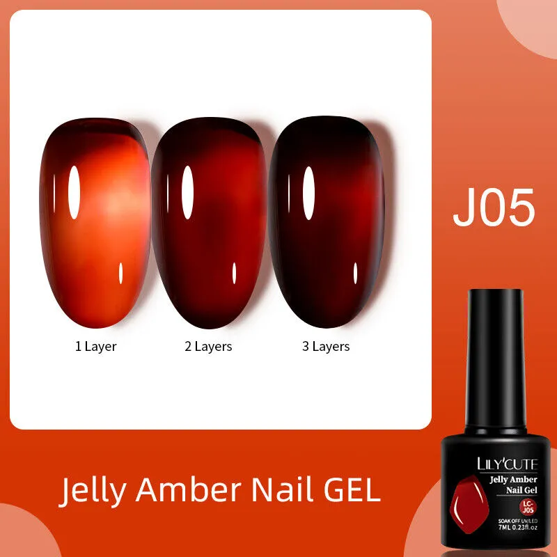 Jelly Amber Gel Polish 7ml (6 colour options)