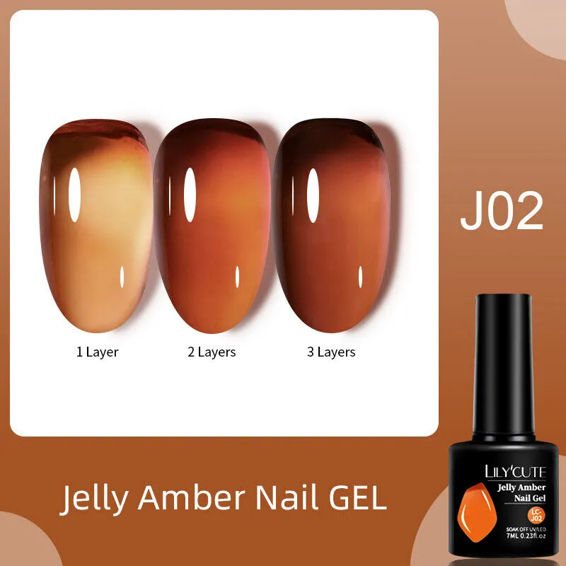 Jelly Amber Gel Polish 7ml (6 colour options)