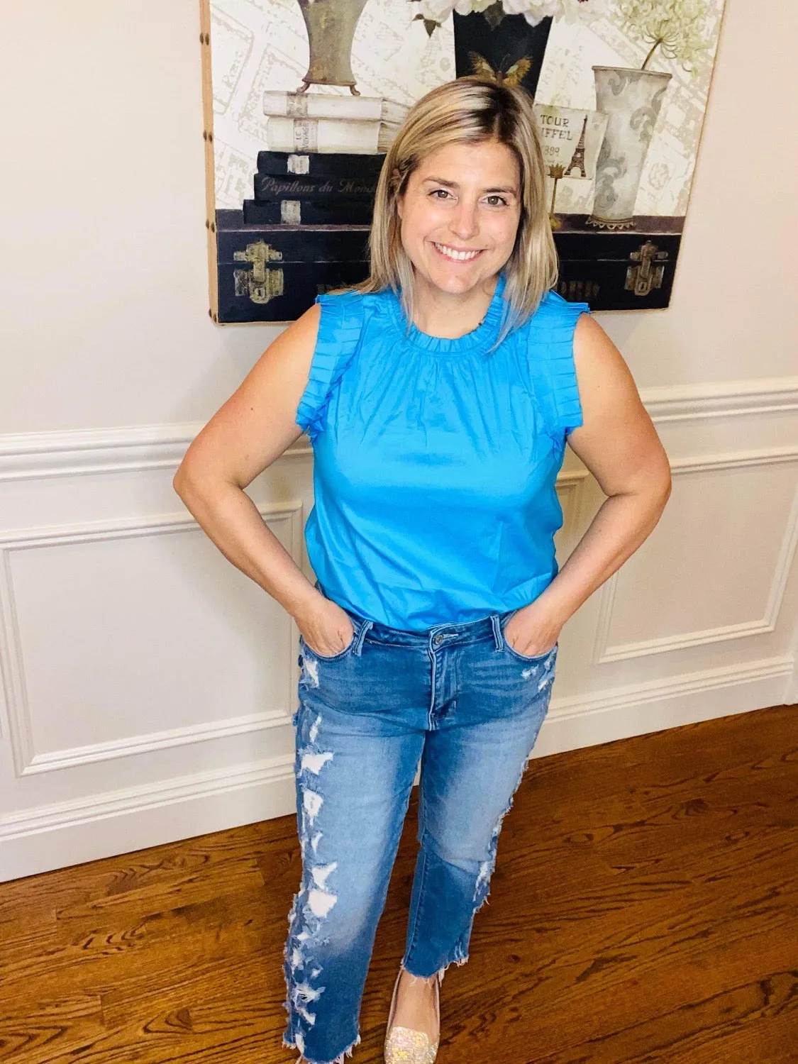 Judy Blue Laila Full Size Straight Leg Distressed Jeans