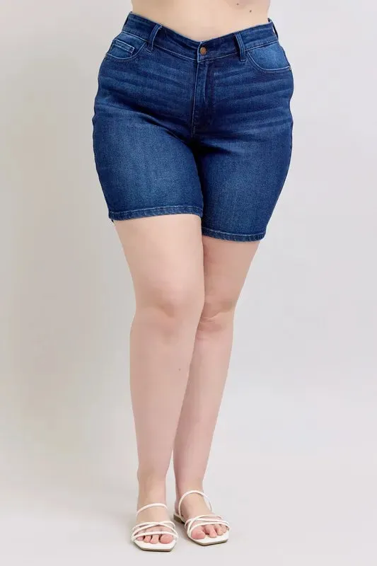 Judy Blue Sunkissed Horizon V-Front Bermuda Shorts