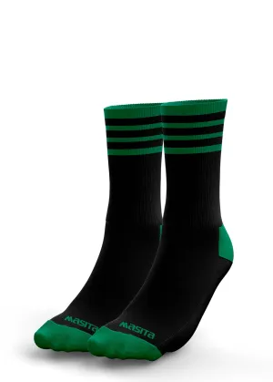 Killorglin Community College Pop Up Shop Black/Green Midi Socks Adult