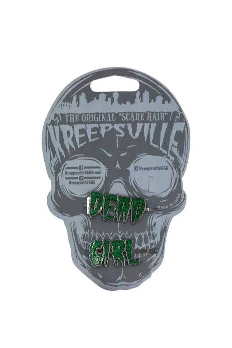 Kreepsville 666 Dead Girl Text Hair Slides