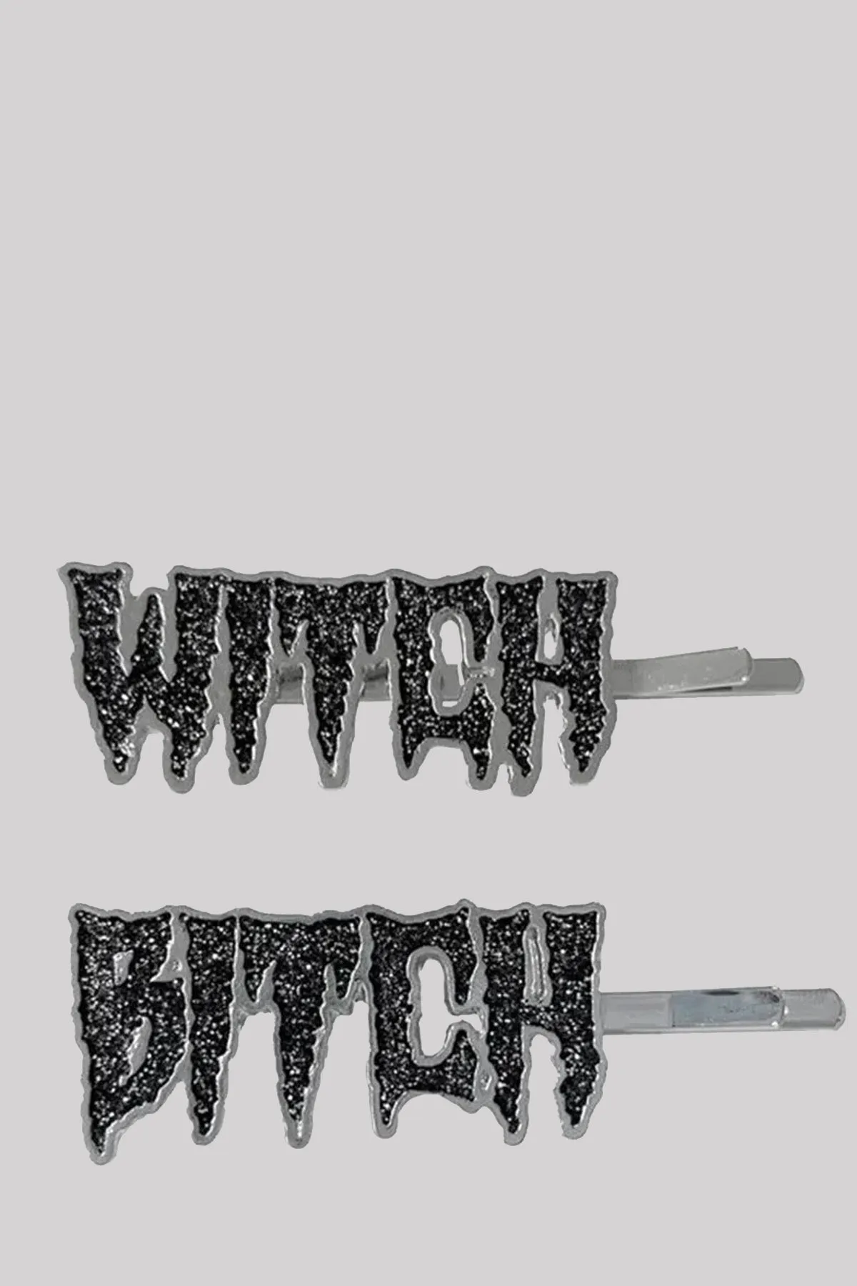 Kreepsville 666 Witch Bitch Text Hair Slides
