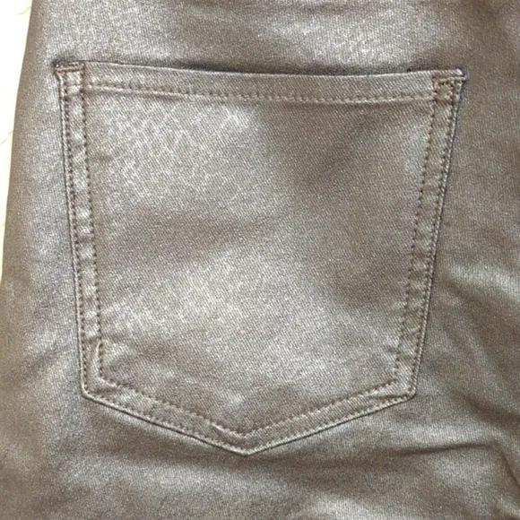 Kut From The Cloth Coated Bronze Connie Fab AB Raw Ankle Skinny Jeans Size 8