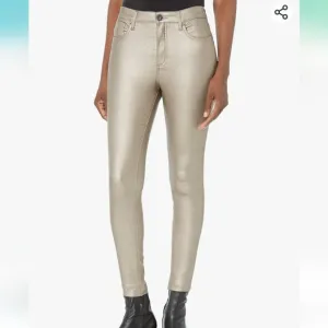 Kut From The Cloth Coated Bronze Connie Fab AB Raw Ankle Skinny Jeans Size 8