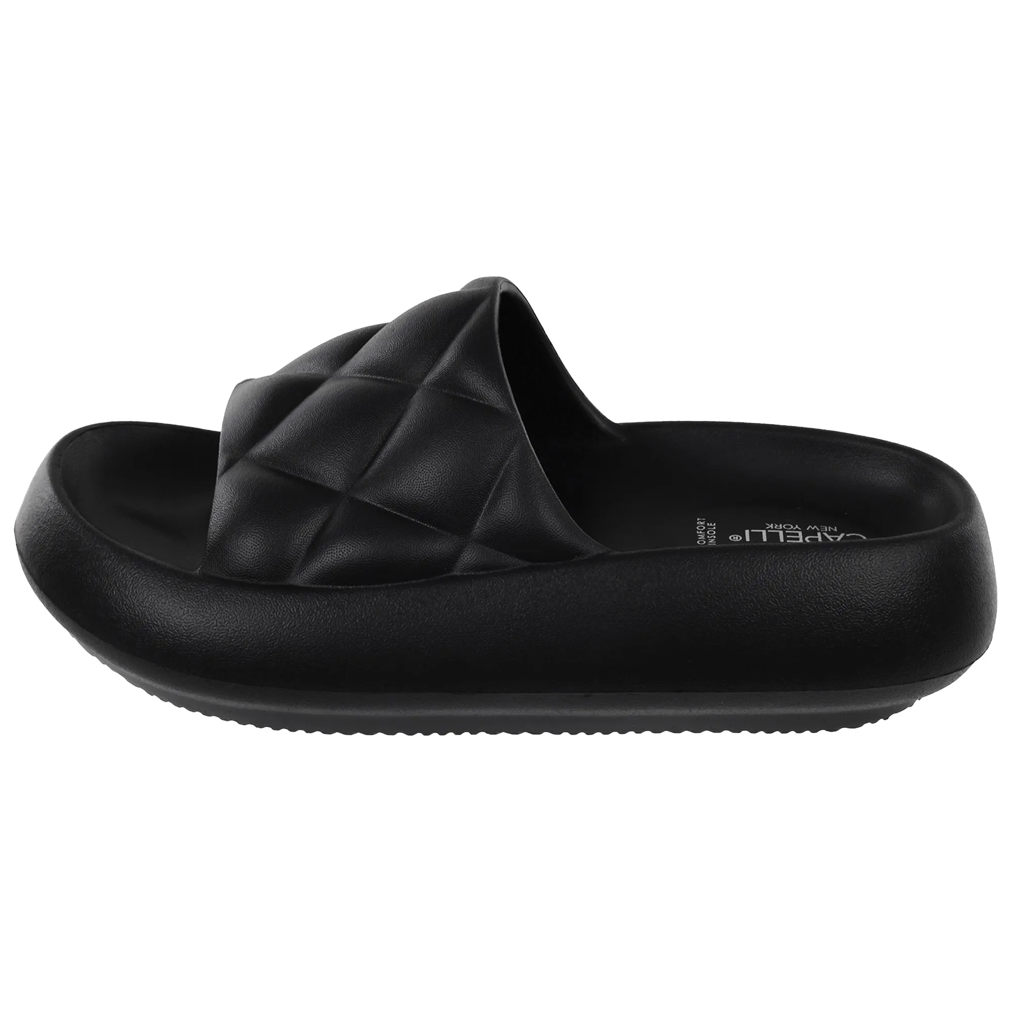Ladies Injected EVA Quilted Slide