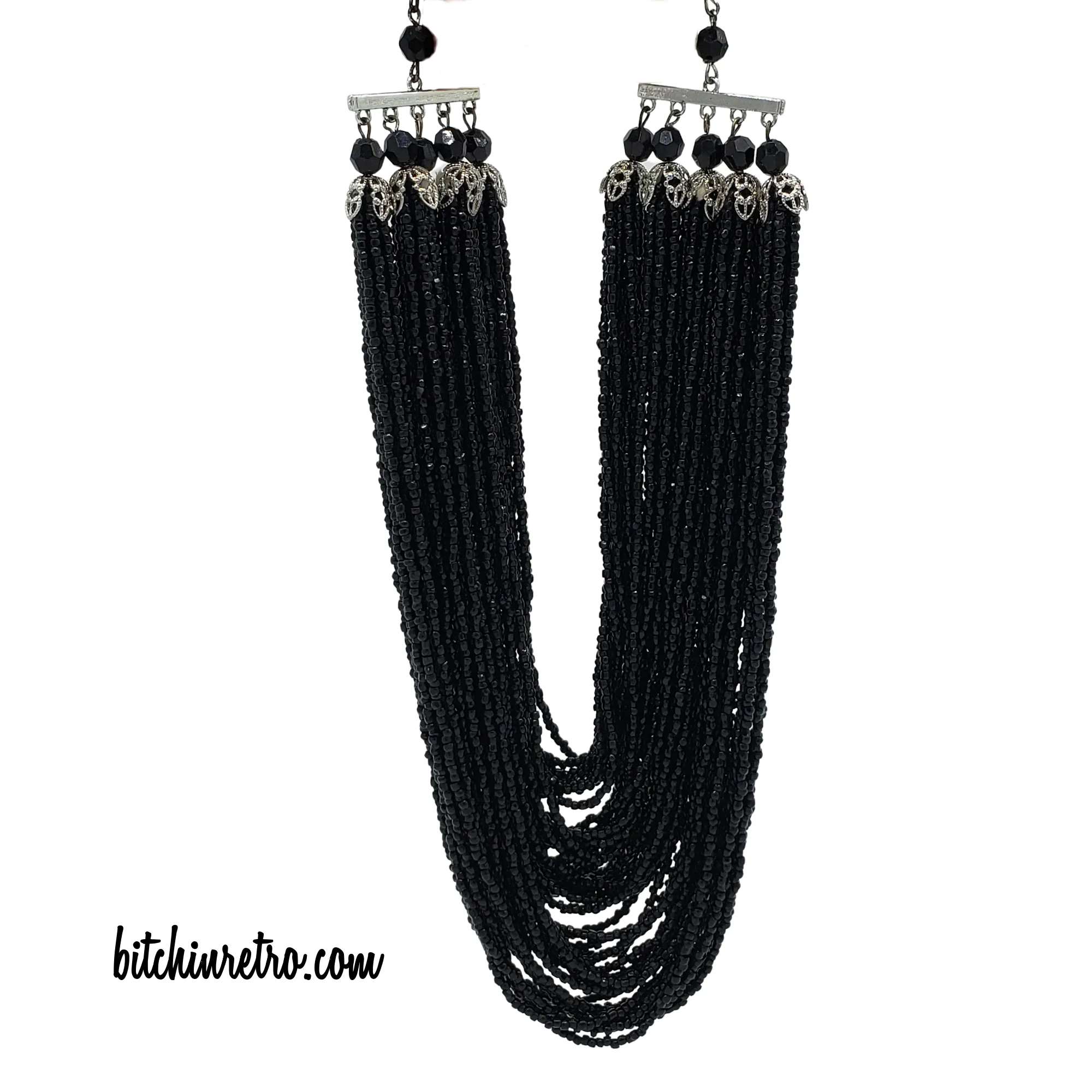 Laguna Vintage Beaded Statement Necklace