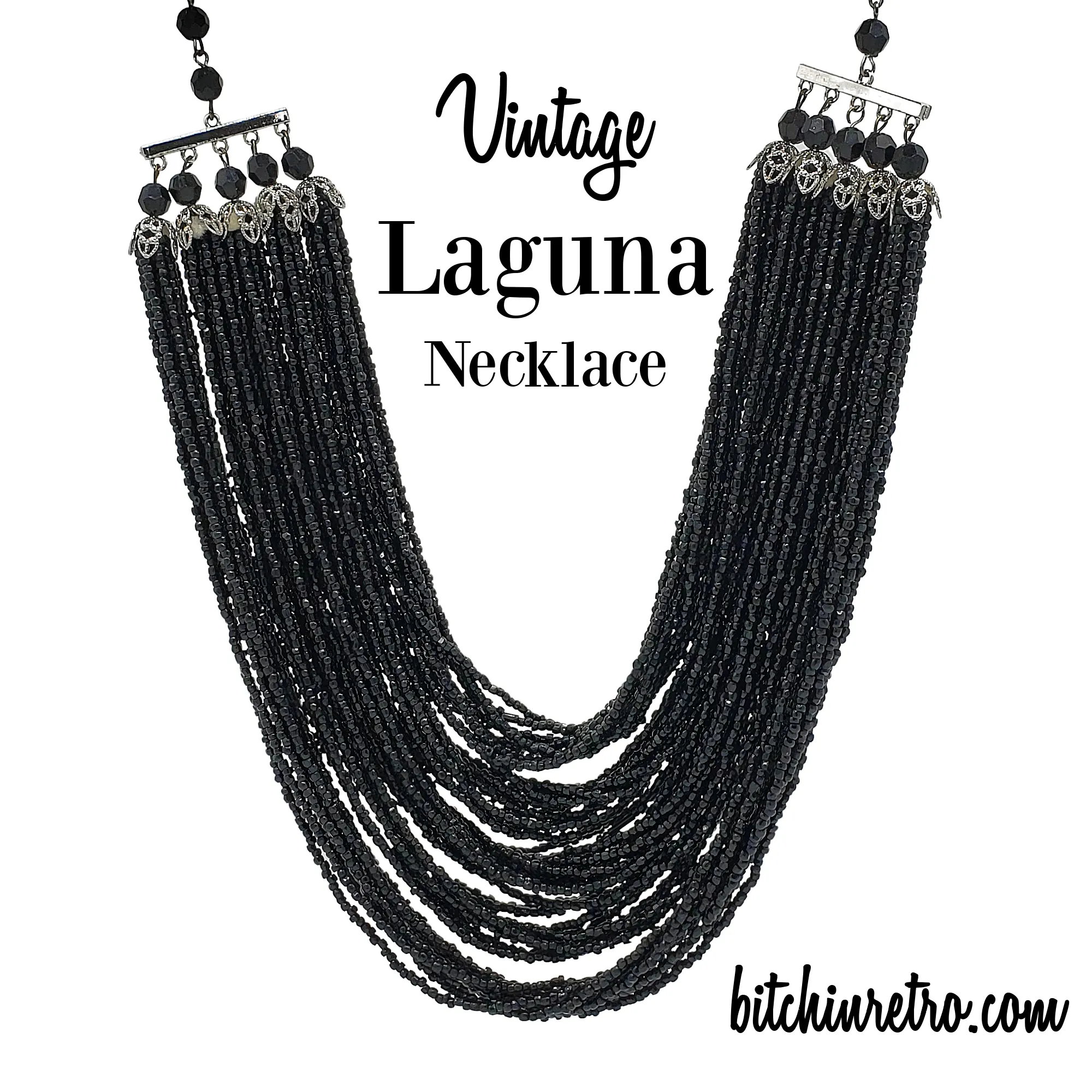 Laguna Vintage Beaded Statement Necklace