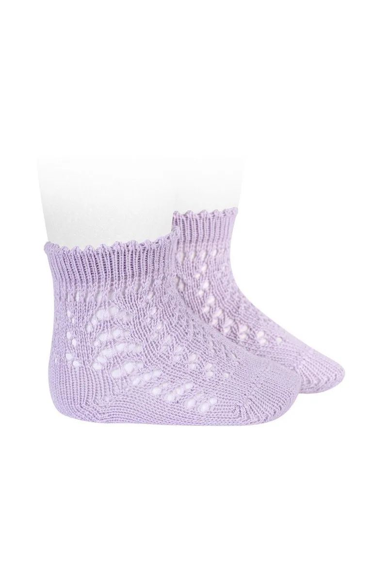 Lavender Ankle Openwork Socks