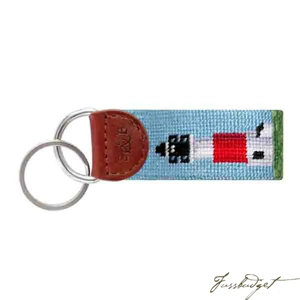 Lighthouse Needlepoint Key Fob