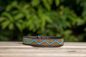 Maasai Beaded Leather Dog Collar