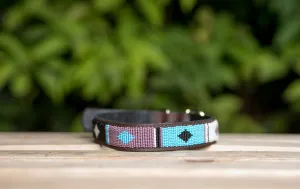 Maasai Beaded Leather Dog Collar