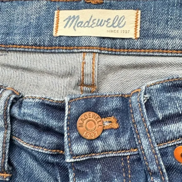Madewell High Riser Skinny Distress Cropped Ankle Jeans, SZ Women’s 24