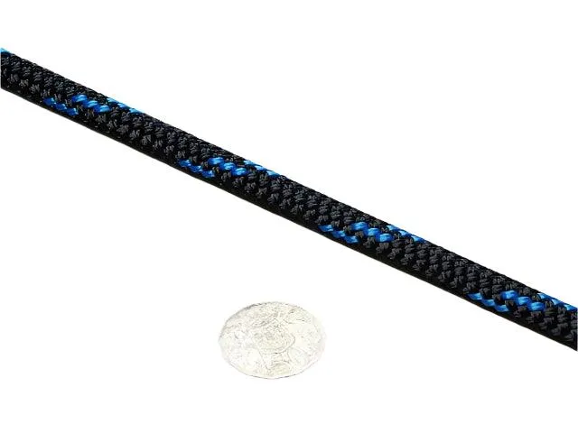 Marine Rope - Black with Blue Flecks - 12mm