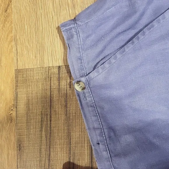 MARISA CHRISTINA Periwinkle Blue Linen Lagenlook 2 Piece Shirt/Jacket &amp; Pants