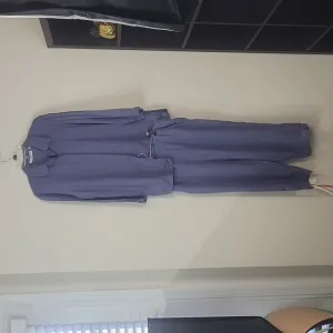 MARISA CHRISTINA Periwinkle Blue Linen Lagenlook 2 Piece Shirt/Jacket &amp; Pants