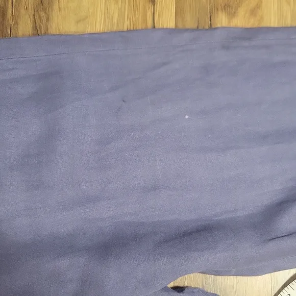 MARISA CHRISTINA Periwinkle Blue Linen Lagenlook 2 Piece Shirt/Jacket &amp; Pants