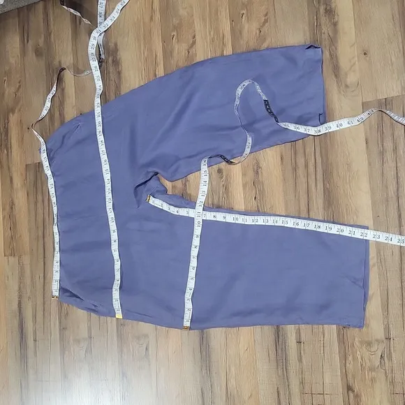 MARISA CHRISTINA Periwinkle Blue Linen Lagenlook 2 Piece Shirt/Jacket &amp; Pants