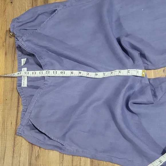 MARISA CHRISTINA Periwinkle Blue Linen Lagenlook 2 Piece Shirt/Jacket &amp; Pants