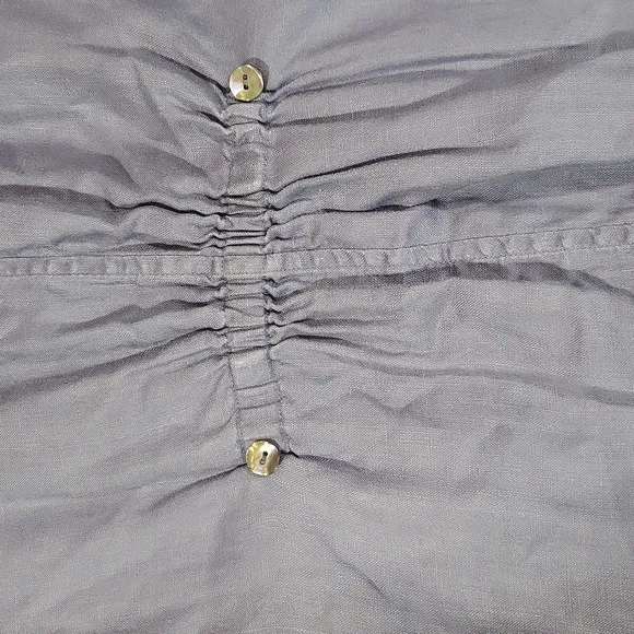 MARISA CHRISTINA Periwinkle Blue Linen Lagenlook 2 Piece Shirt/Jacket &amp; Pants