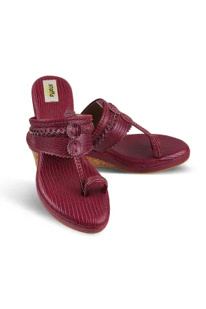 Maroon Skin Low K Wedge