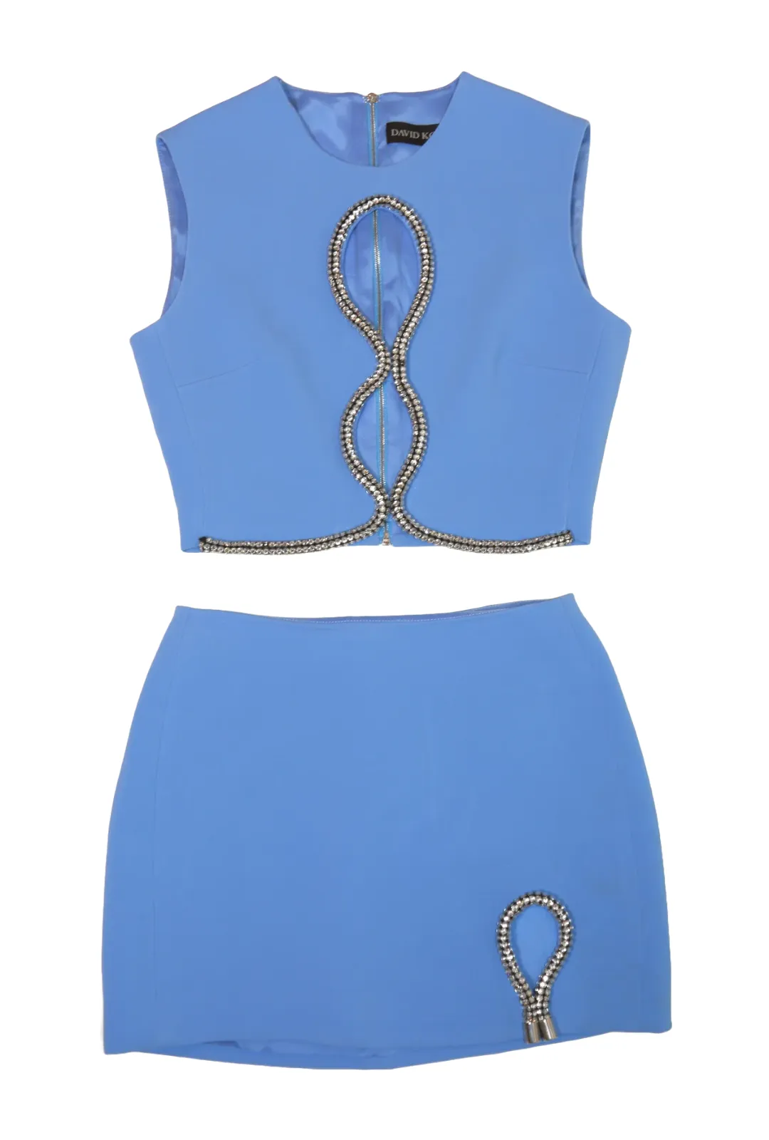 Matching Blue Crystal Cable Cut-Out Set