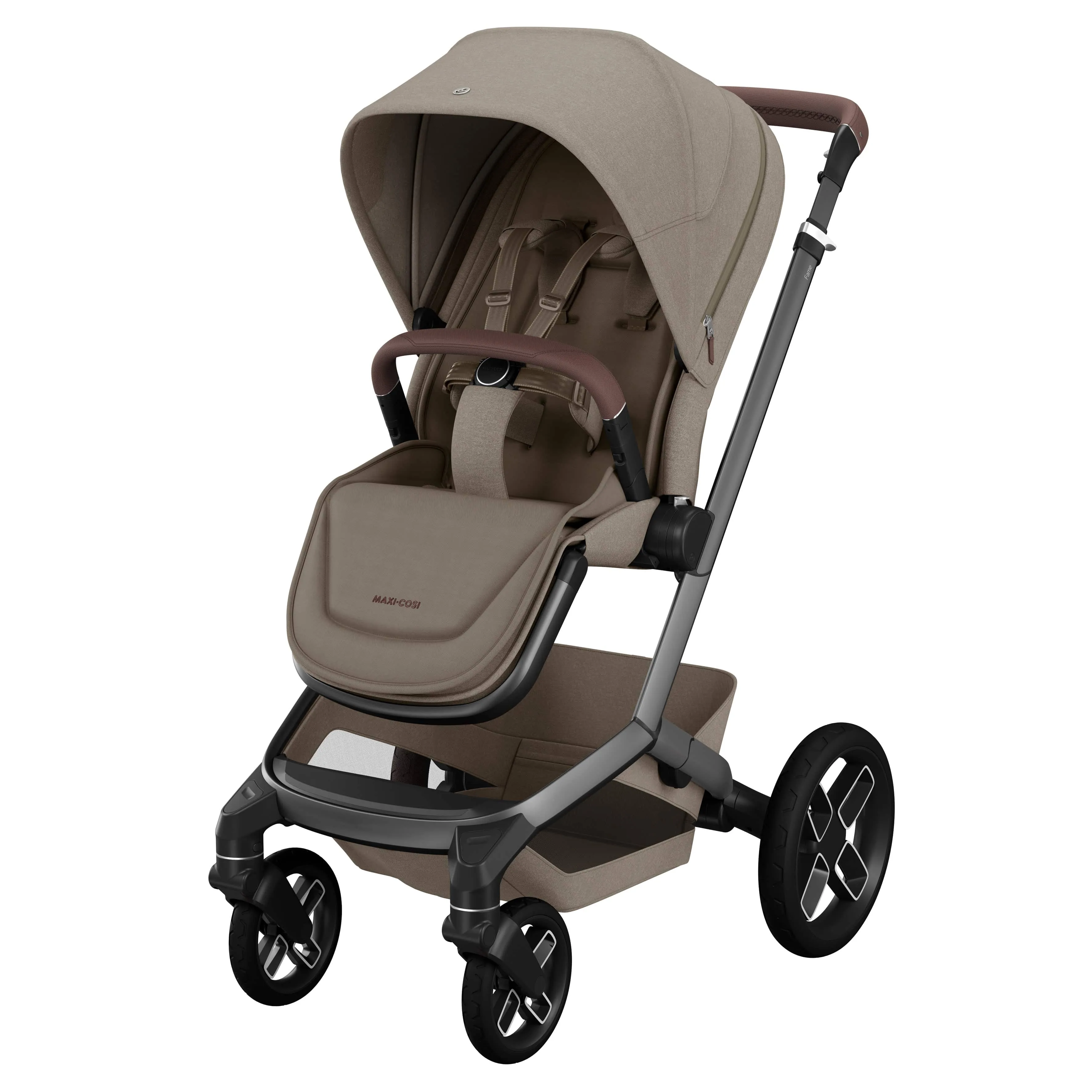 Maxi Cosi FAME 10 Piece Premium Bundle - Twillic Truffle (with Black Wheels)