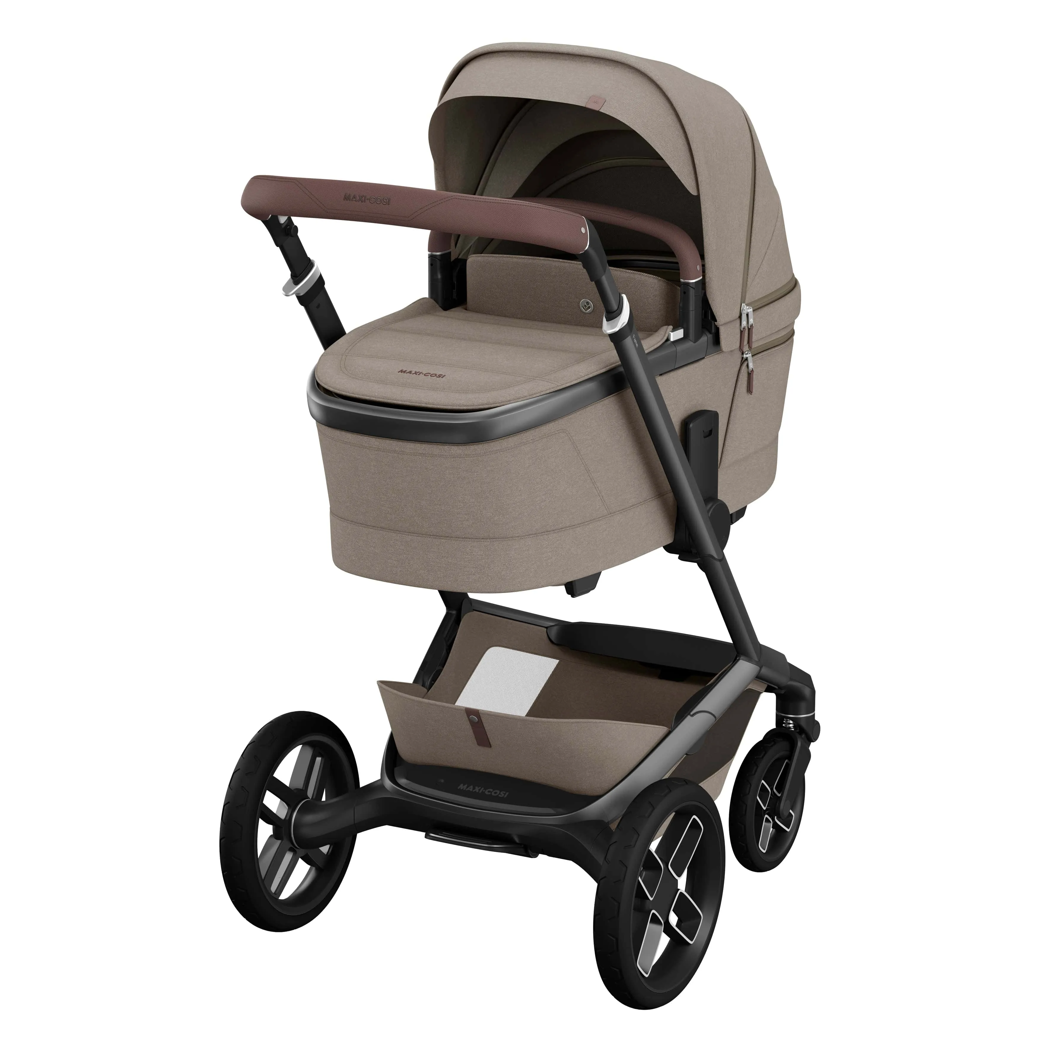 Maxi Cosi FAME 10 Piece Premium Bundle - Twillic Truffle (with Black Wheels)