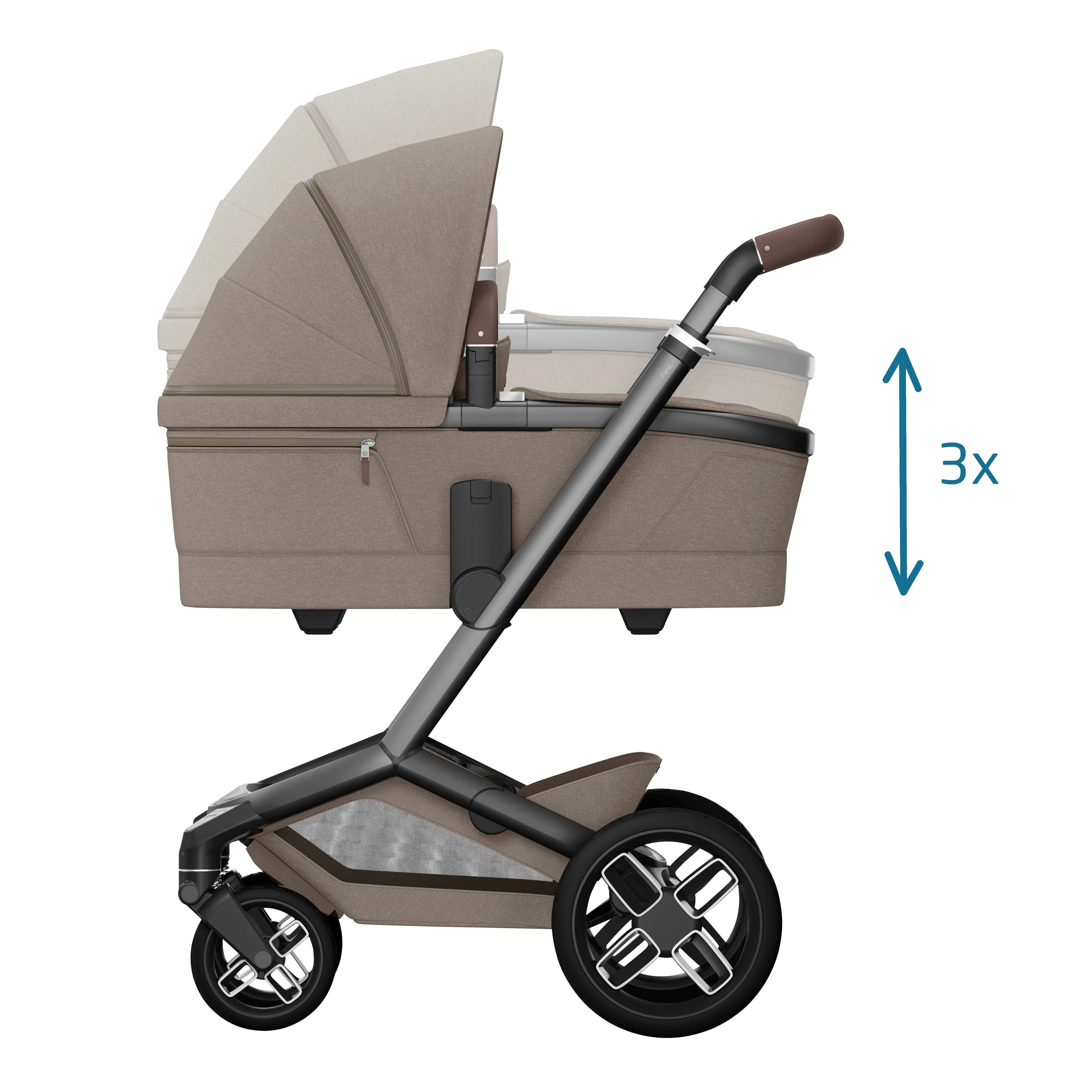 Maxi Cosi FAME 10 Piece Premium Bundle - Twillic Truffle (with Black Wheels)