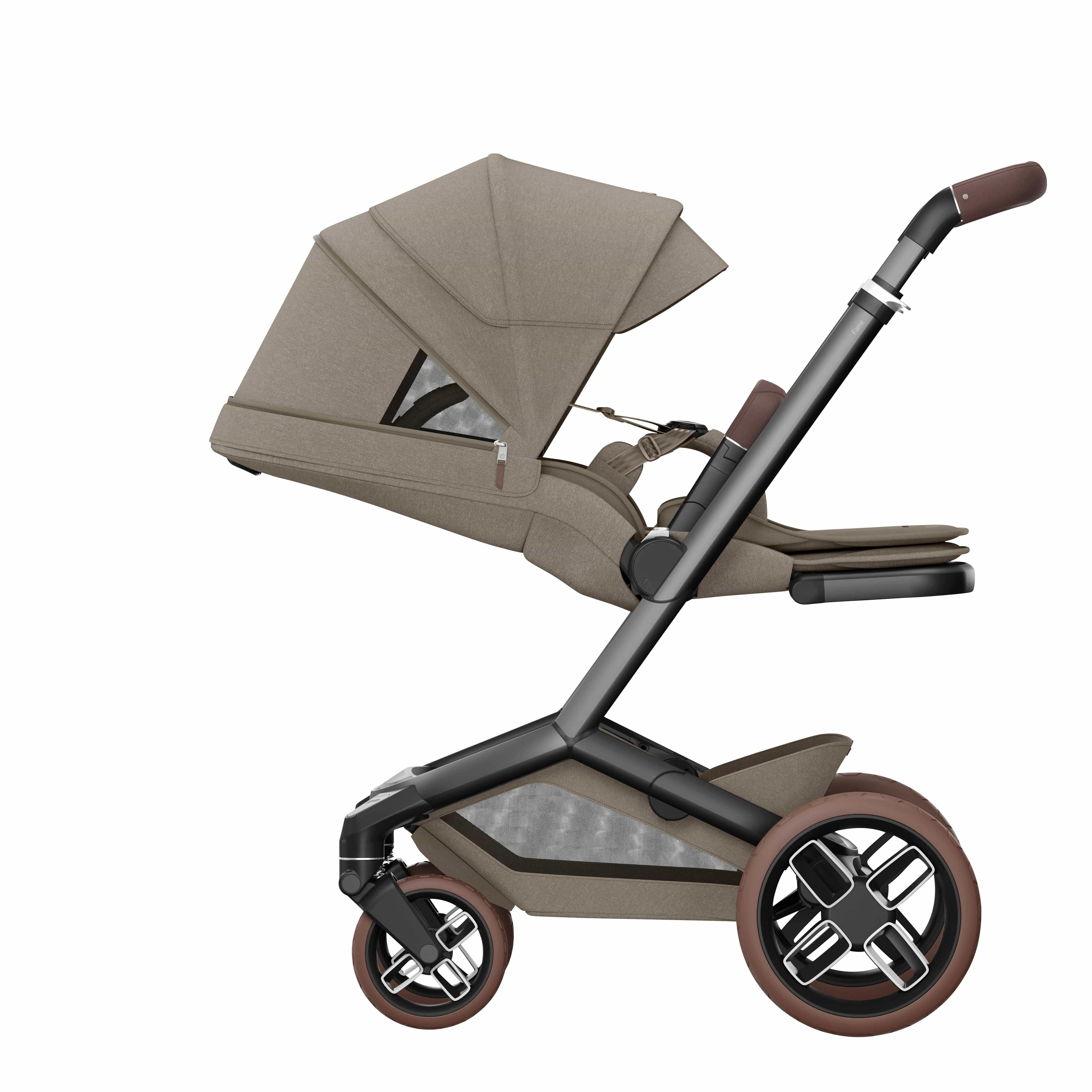 Maxi Cosi FAME 10 Piece Premium Bundle - Twillic Truffle (with Brown Wheels)