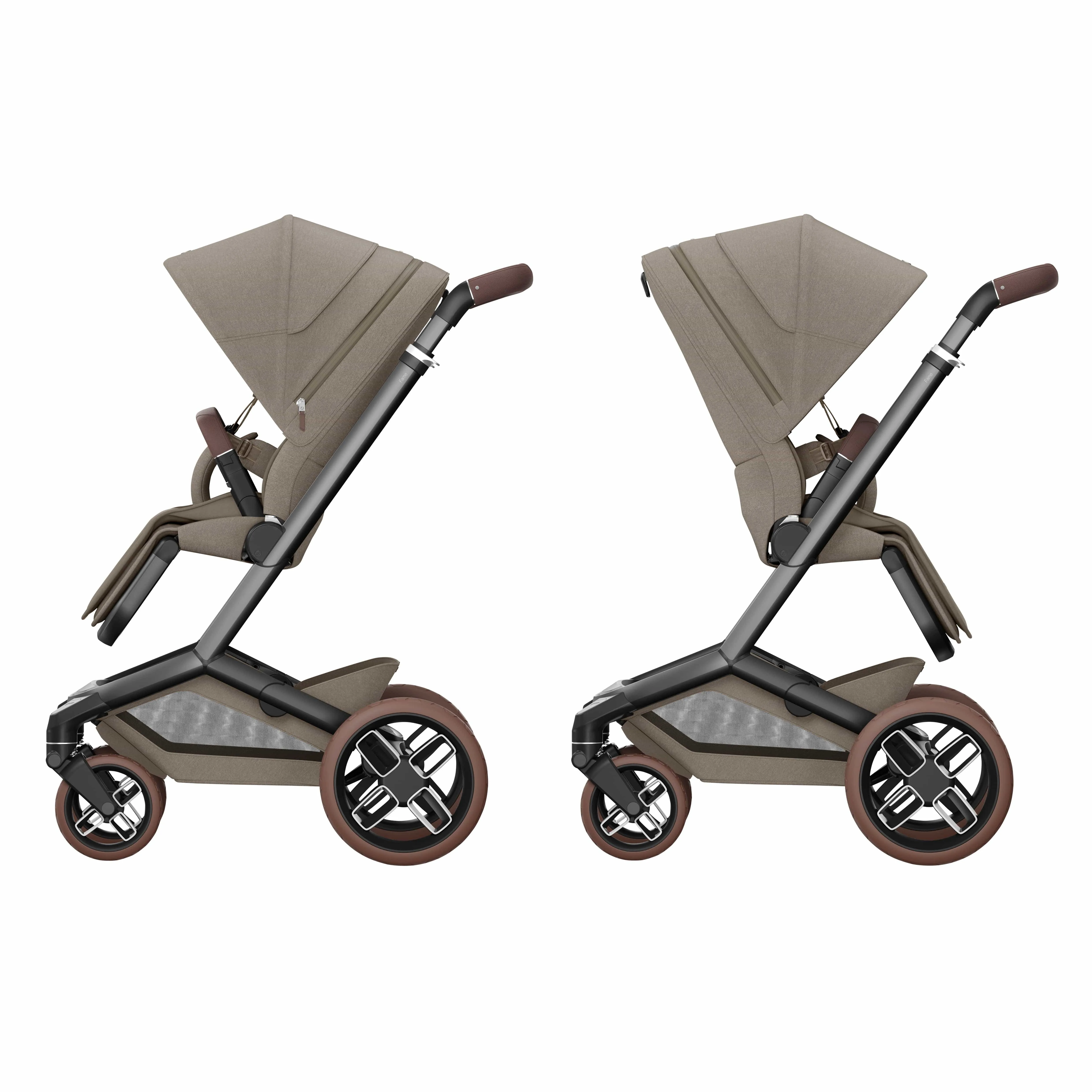 Maxi Cosi FAME 10 Piece Premium Bundle - Twillic Truffle (with Brown Wheels)
