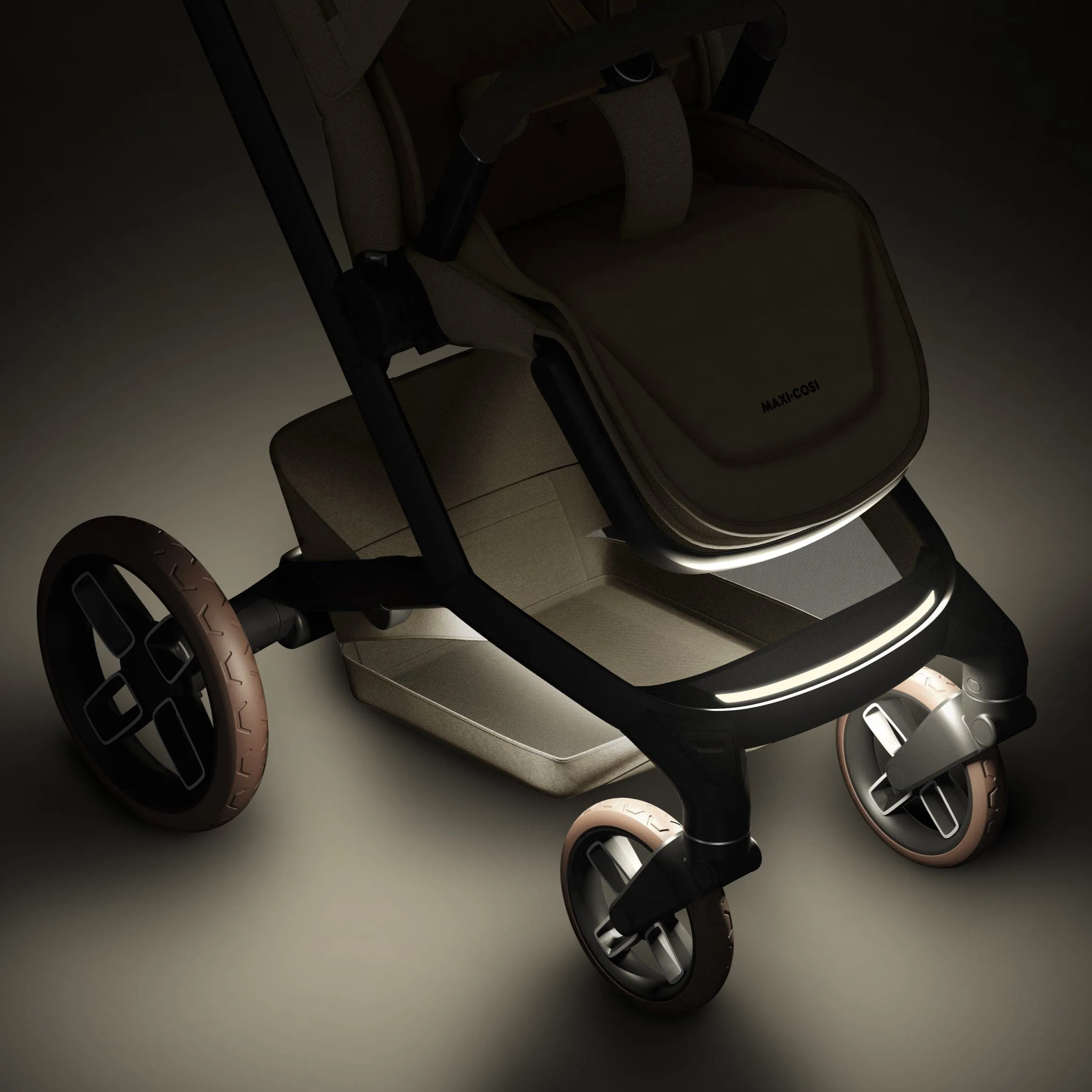 Maxi Cosi FAME 10 Piece Premium Bundle - Twillic Truffle (with Brown Wheels)