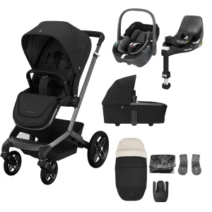 Maxi Cosi FAME 9 Piece Complete Bundle - Twillic Black
