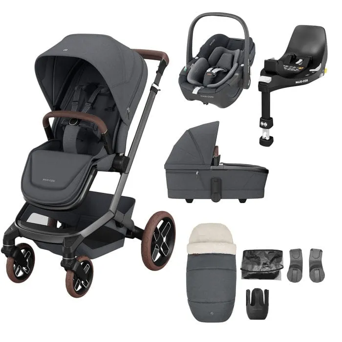 Maxi Cosi FAME 9 Piece Complete Bundle - Twillic Graphite