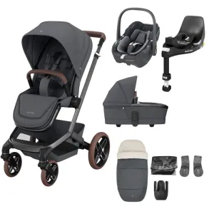 Maxi Cosi FAME 9 Piece Complete Bundle - Twillic Graphite