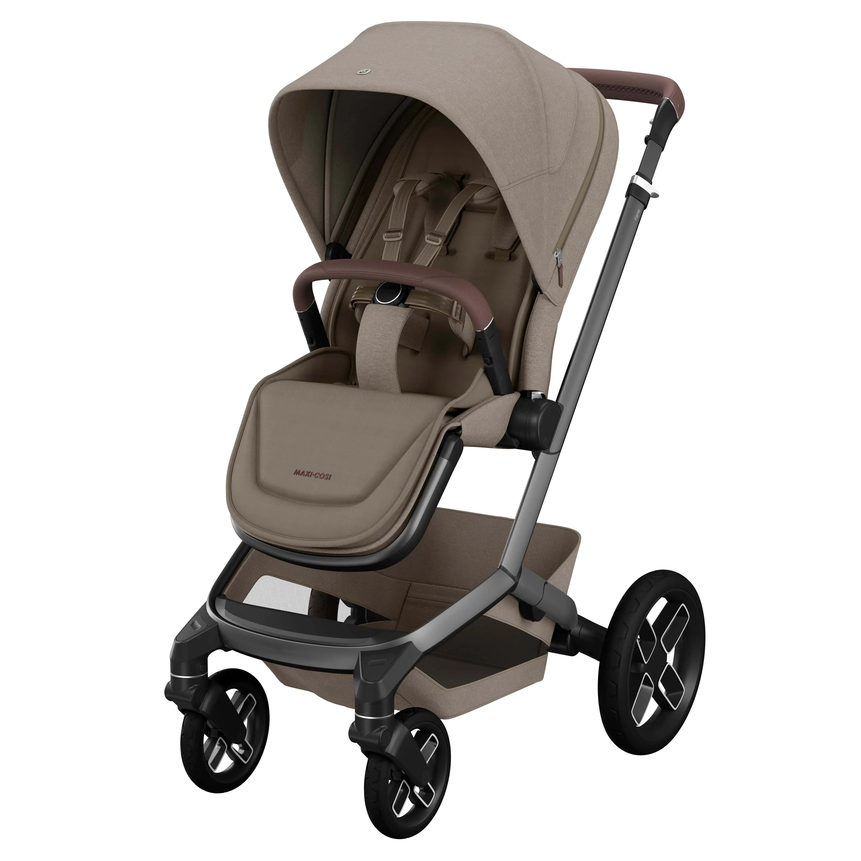 Maxi Cosi FAME 9 Piece Complete Bundle - Twillic Truffle (with Black Wheels)
