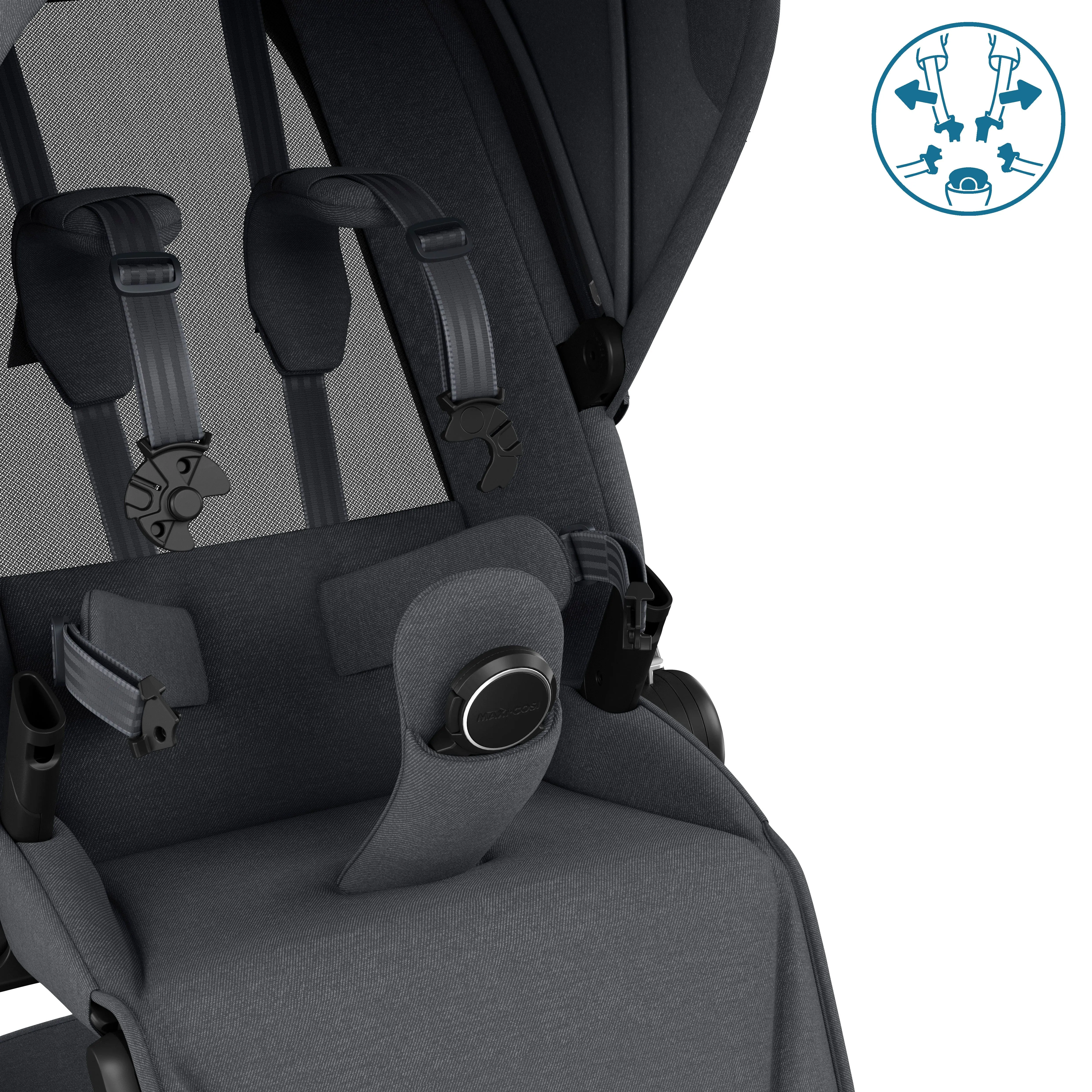 Maxi Cosi FAME Pushchair & Carrycot - Twillic Graphite