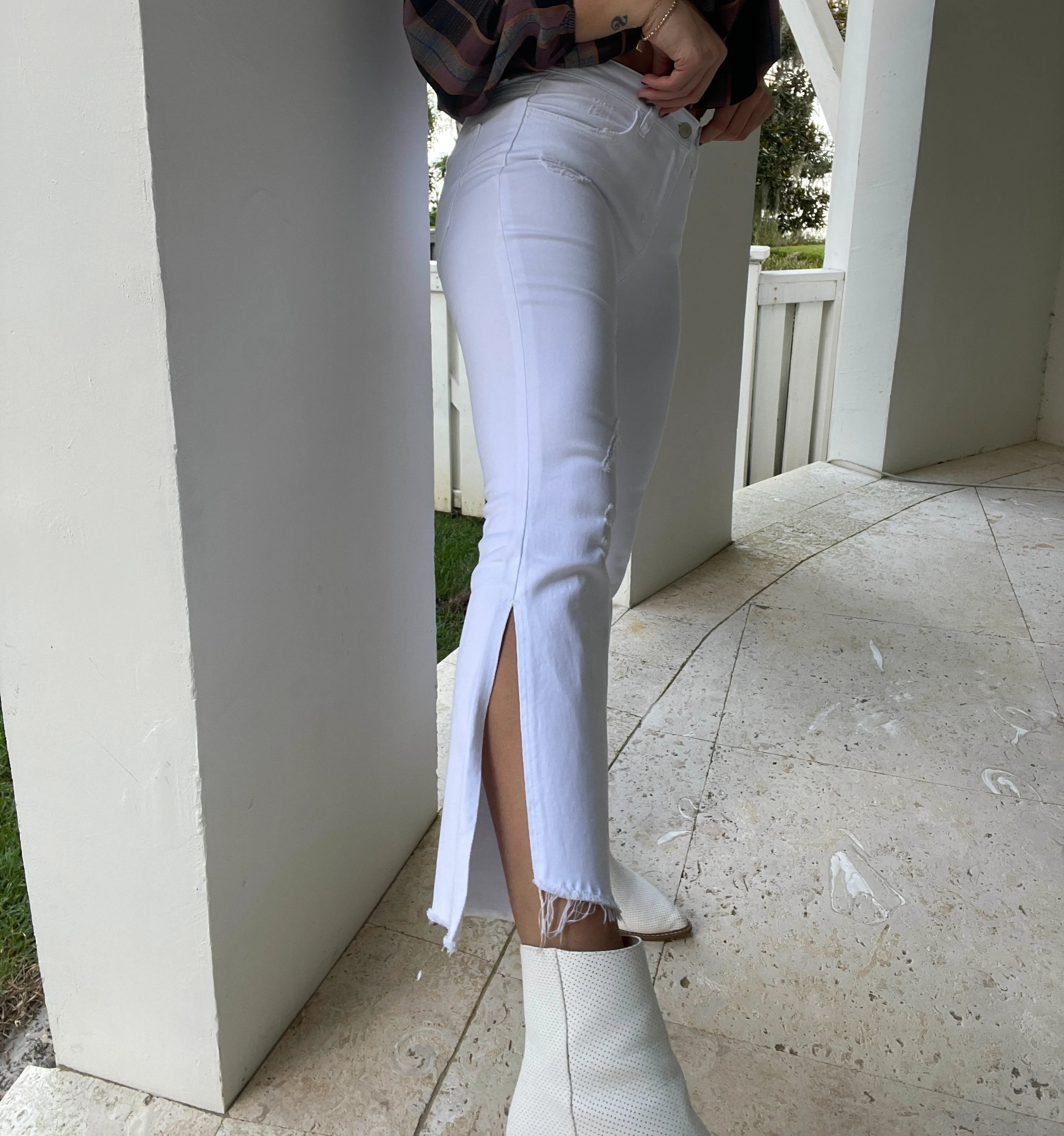 Mid Rise Cropped Kick Flare Denim