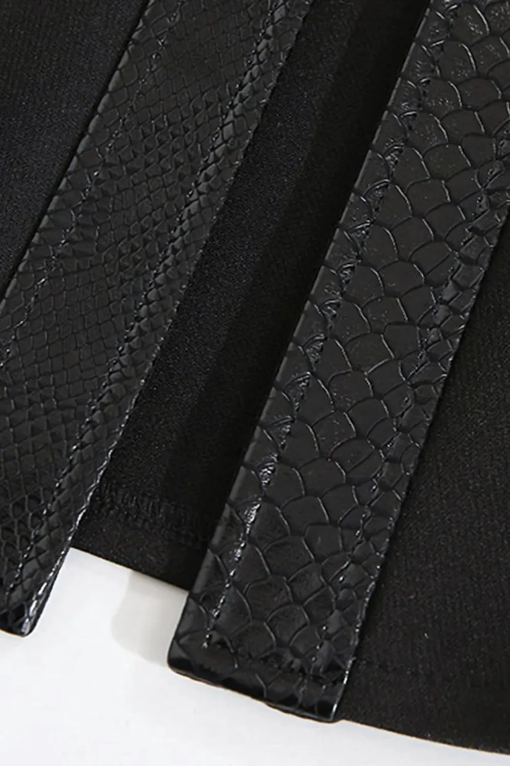Midnight Ruche Zipper Skirt