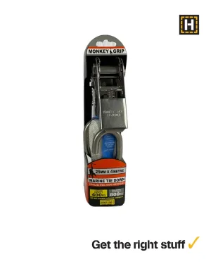MONKEY GRIP TIE DOWN MARINE 25mm X 4M 1PCE
