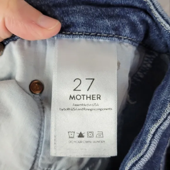 Mother Medium Wash Looker Ankle Fray Girl Crush Skinny Jeans