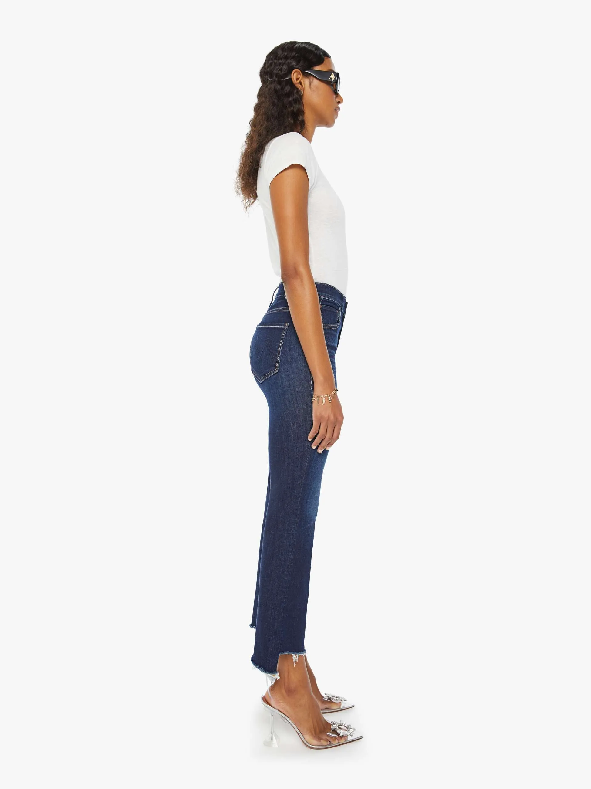 MOTHER - Women - Off Limits The Insider Crop Step Fray
