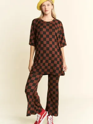 My Time Checkered Pant & Top Set