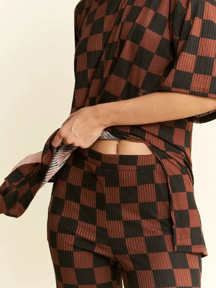 My Time Checkered Pant & Top Set