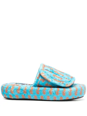 Natasha Zinko Happy touch-strap slides